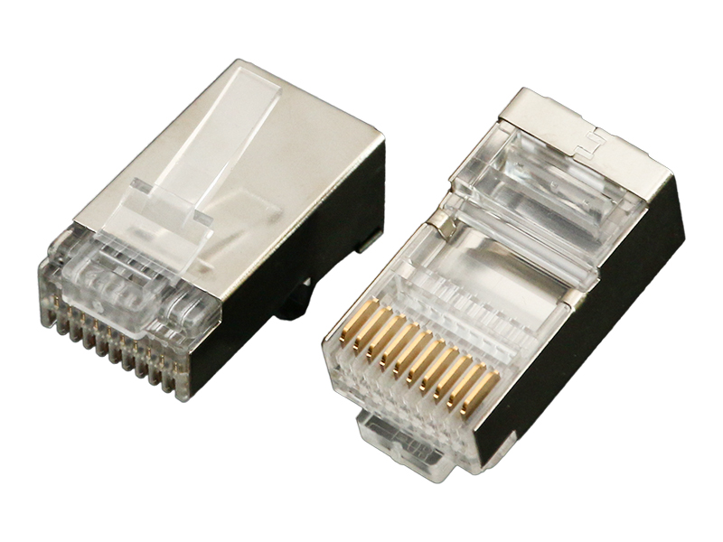 Árnyékolt RJ48 10P10C moduláris csatlakozó